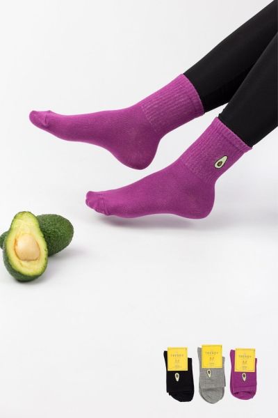 Γυναικείες Ημίκοντες Κάλτσες Trendy AVOCADO II 3 ζευγάρια