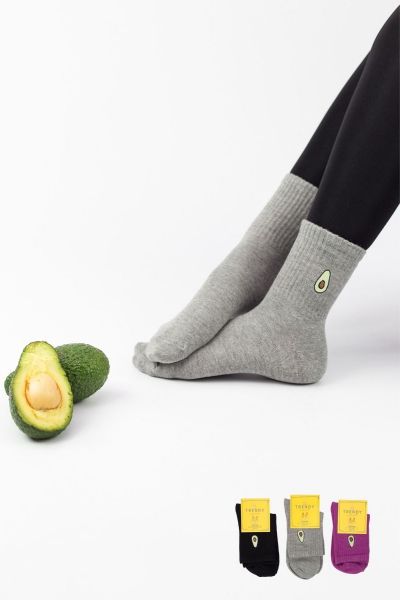 Γυναικείες Ημίκοντες Κάλτσες Trendy AVOCADO II 3 ζευγάρια