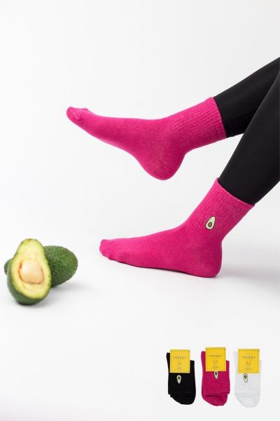 Γυναικείες Ημίκοντες Κάλτσες Trendy AVOCADO III 3 ζευγάρια