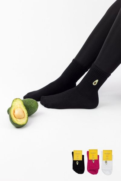Γυναικείες Ημίκοντες Κάλτσες Trendy AVOCADO III 3 ζευγάρια