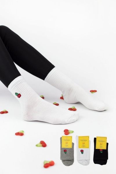 Γυναικείες Ημίκοντες Κάλτσες Trendy CHERRIES I 3 ζευγάρια