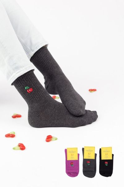 Γυναικείες Ημίκοντες Κάλτσες Trendy CHERRIES II 3 ζευγάρια