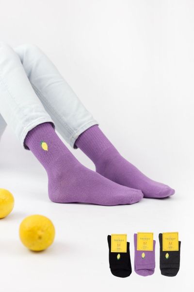 Γυναικείες Ημίκοντες Κάλτσες Trendy LEMON 3 ζευγάρια