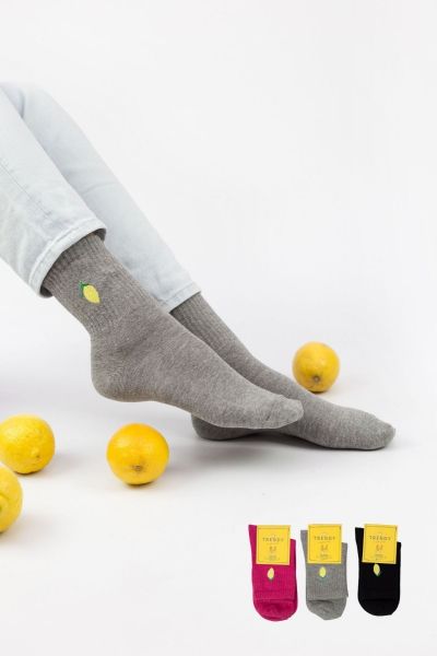 Γυναικείες Ημίκοντες Κάλτσες Trendy LEMON I 3 ζευγάρια