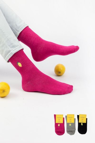 Γυναικείες Ημίκοντες Κάλτσες Trendy LEMON I 3 ζευγάρια