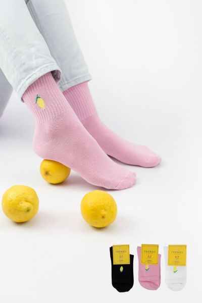 Γυναικείες Ημίκοντες Κάλτσες Trendy LEMON III 3 ζευγάρια