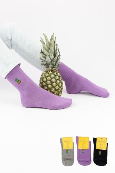 Γυναικείες Ημίκοντες Κάλτσες Trendy PINEAPPLE I 3 ζευγάρια