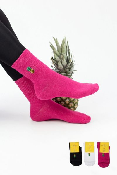 Γυναικείες Ημίκοντες Κάλτσες Trendy PINEAPPLE III 3 ζευγάρια