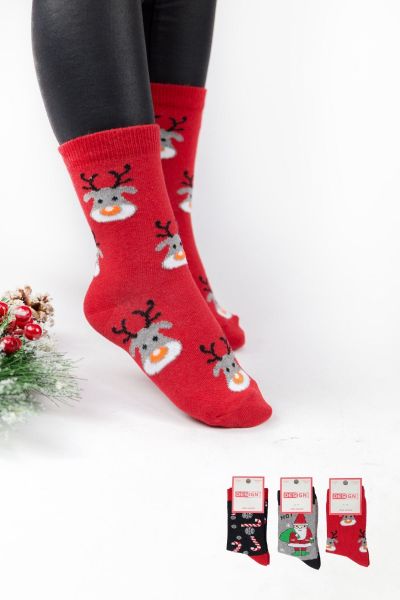 Παιδικές χριστουγεννιάτικες κάλτσες unisex Design CHRISTMAS I 3 ζευγάρια