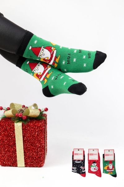 Παιδικές χριστουγεννιάτικες κάλτσες unisex Design CHRISTMAS II 3 ζευγάρια