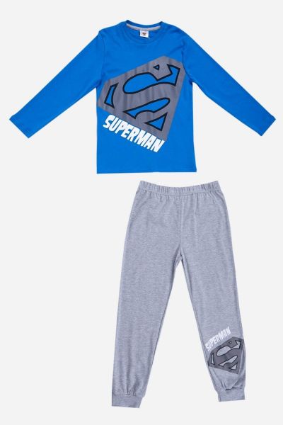 Παιδική χειμωνιάτικη πιτζάμα για αγόρι  Warner Bros SUPERMAN βαμβακερή