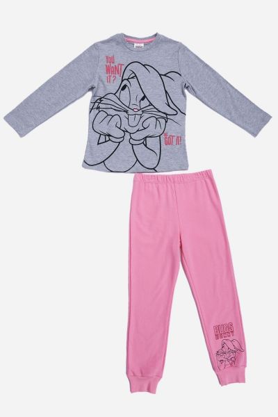 Παιδική χειμωνιάτικη πιτζάμα Warner Bros Lola Bunny ροζ 