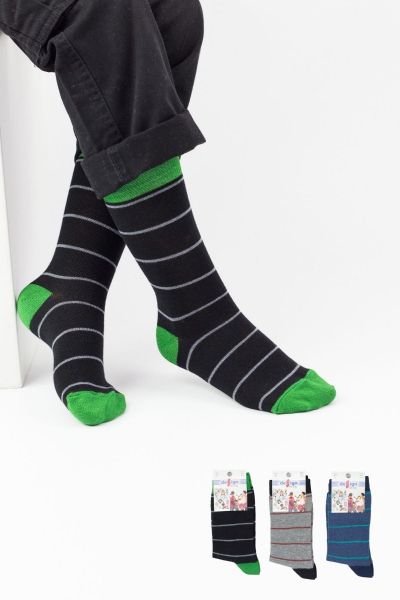 Αγορίστικες παιδικές κάλτσες 3 ζευγάρια με ρίγες

