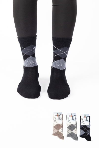 Γυναικείες Casual Κάλτσες Design CHESS 3 ζευγάρια Βαμβακερές