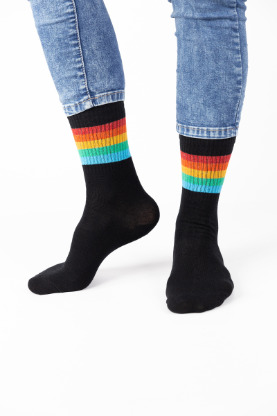 Γυναικείες Casual Κάλτσες Design RAINBOW Βαμβακερές με ουράνιο τόξο