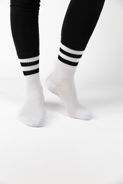 Γυναικείες Casual Κάλτσες Design BLACK STRIPES Βαμβακερές