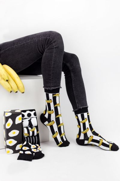 Fashion Κάλτσες Livoni B&W 5 Ζευγάρια