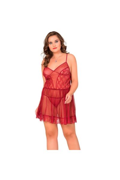 Baby doll με String - Big Size