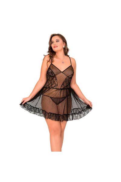 Baby doll με String - Big Size