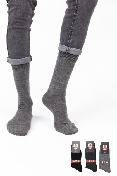 Ανδρικές Κάλτσες μάλλινες Trendy Chap τριαδα γκρι ανθρακι μαυρο