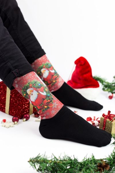 Unisex Christmas Κάλτσες Trendy CHRISTMAS WREATH