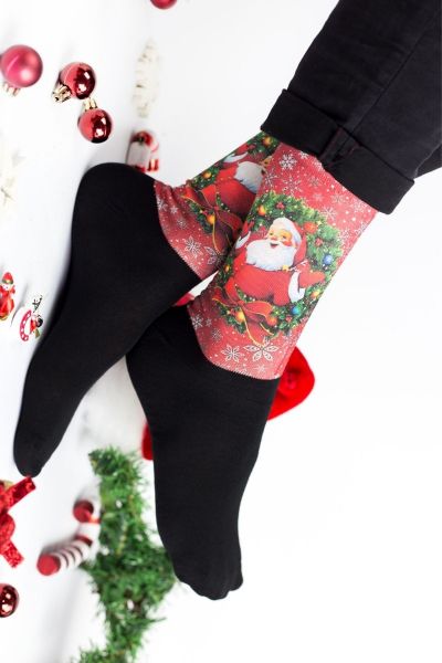 Unisex Christmas Κάλτσες Trendy CHRISTMAS WREATH