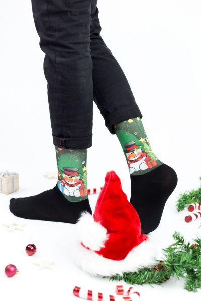 Unisex Christmas Κάλτσες Trendy CUTE SNOWMAN