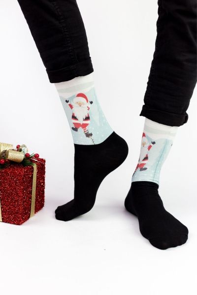 Unisex Christmas Κάλτσες Trendy DANCING SANTA
