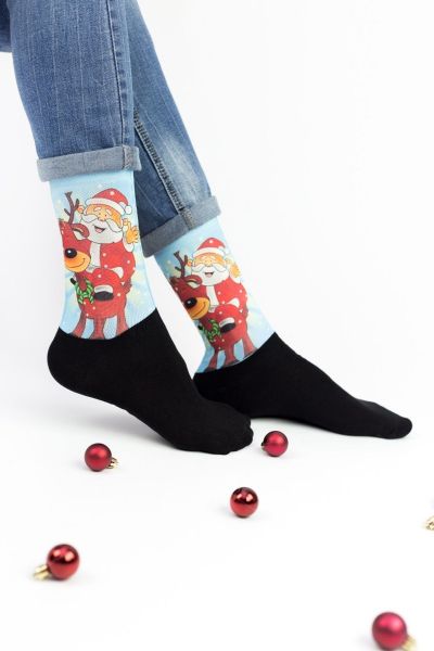 Unisex Christmas Κάλτσες Trendy HAPPY SANTA