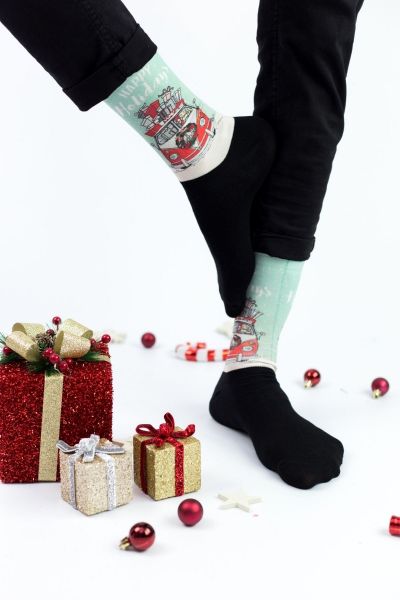 Unisex Christmas Κάλτσες Trendy SANTA IS COMING