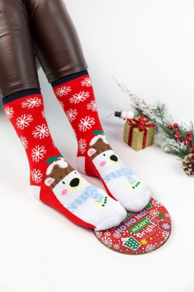 Unisex χριστουγεννιάτικες κάλτσες Sadik REINDEER 3 ζευγάρια